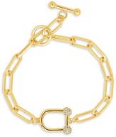 Thumbnail for your product : Sterling Forever Ramzee 14K Golplated Cubic Zirconia Toggle Bracelet