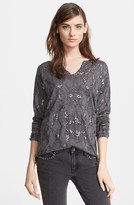 Thumbnail for your product : Zadig & Voltaire 'Celsa' Python Print Cashmere Sweater