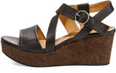 Thumbnail for your product : Coclico Mel Strappy Cork Wedge Sandal, Black