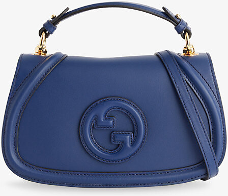 Gucci Womens Plastic Blu Blondie Medium Leather Top Handle Bag