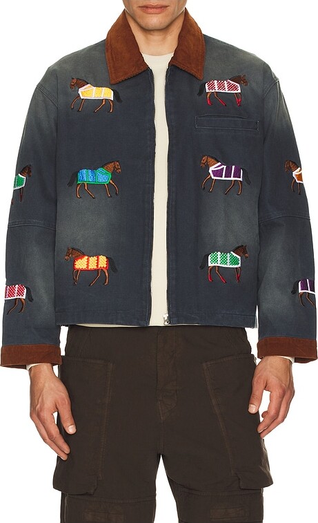 Found Lariat Horse Embroidered Work Jacket