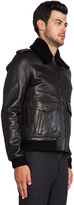Thumbnail for your product : BLK DNM Leather Jacket 80 with 100% Shearling Collar