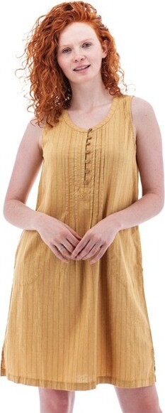 Aventura Clothing AventuraClothingWomen'sBreezyPintuckSwingDress-AmberGold,SizeLarge