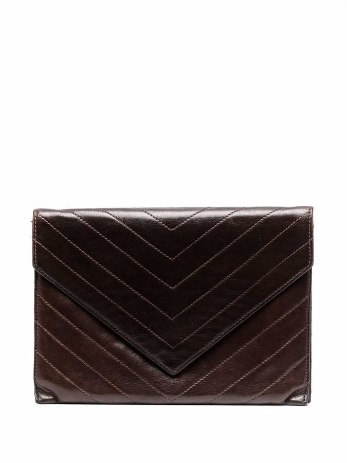 brown envelope clutch