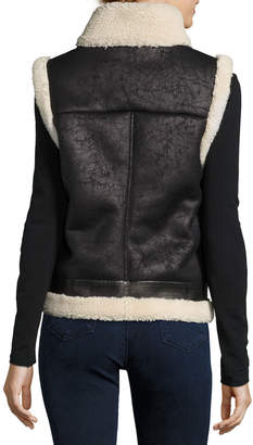 Joie Danay Fur Vest, Black