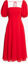Thumbnail for your product : ML Monique Lhuillier Pleated crepe dress
