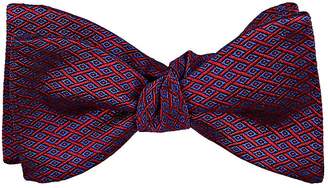 Barneys New York Men's Diamond-Pattern Silk Jacquard Bow Tie