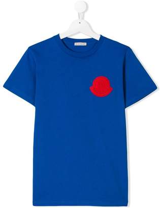Moncler Kids TEEN logo patch T-shirt
