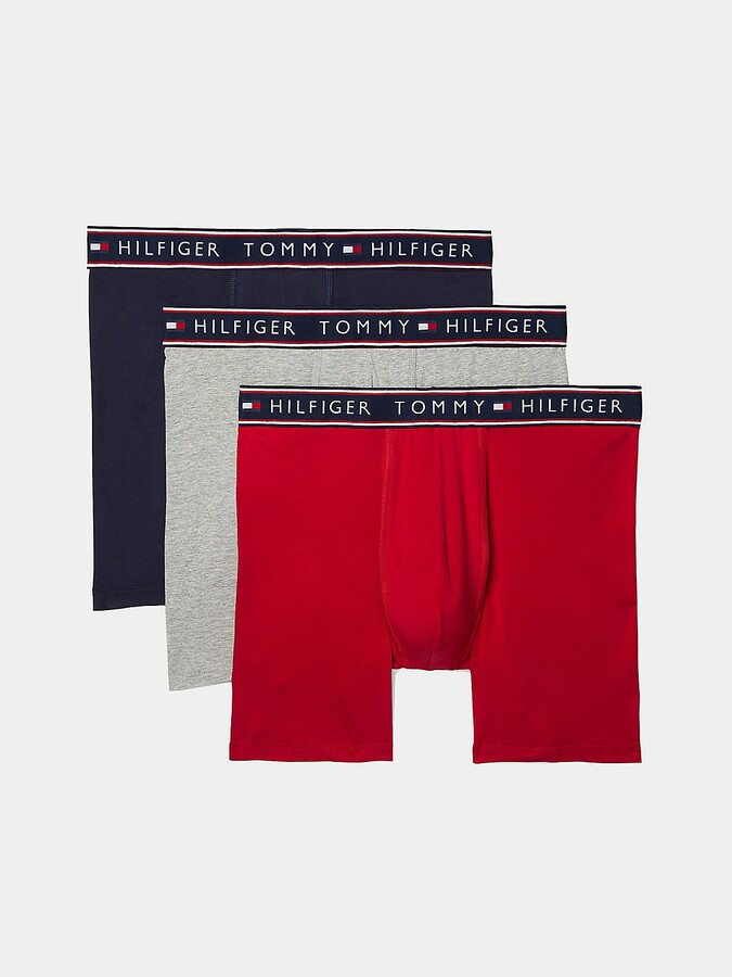 Tommy Hilfiger Cotton Classics Knit Boxer 3-Pack (Grey Heather
