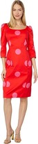 Thumbnail for your product : Kate Spade Giant Dot Faille Sheath Dress (Flame Scarlet) Women's Dress