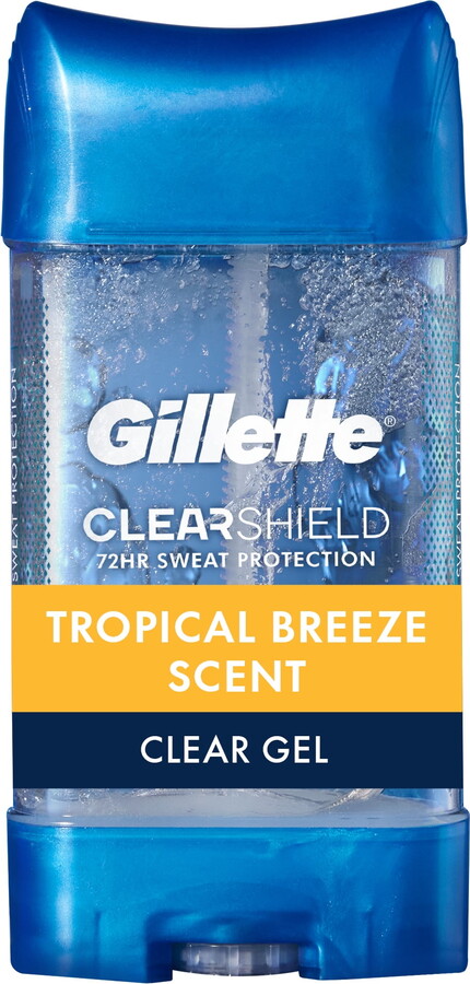 Gillette Clear Gel Antiperspirant and Deodorant for Men Tropical Breeze Scent 3.8 oz