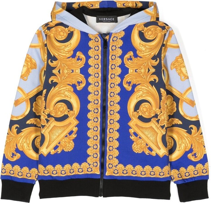 Versace Children Barocco 660 zip-up hoodie - ShopStyle Boys' Sweatshirts