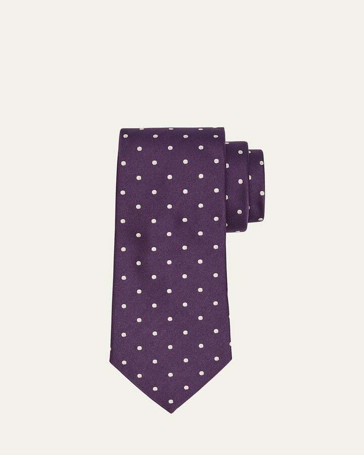 Men's Dotted Satin Tie