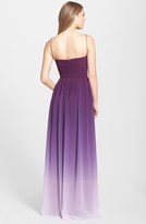 Thumbnail for your product : Erin Fetherston ERIN 'Isabelle' Ruched Ombré Chiffon Gown