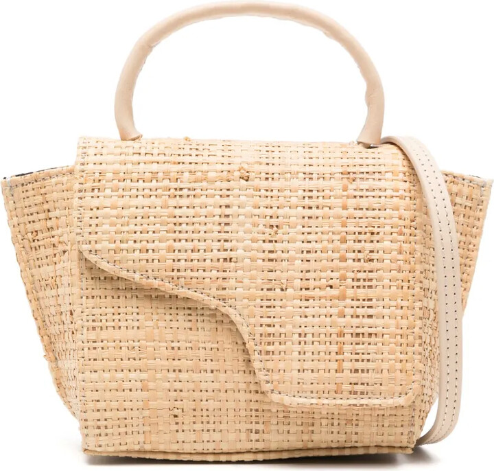 ATP ATELIER Montalcino raffia tote bag