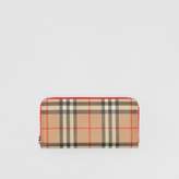 Thumbnail for your product : Burberry Vintage Check and Leather Ziparound Wallet