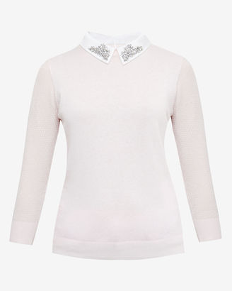 CAROLLI Embellished collar sweater