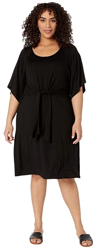 tie front a line dress