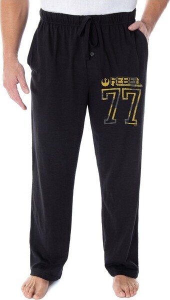 Intimo Star Wars Men's Distressed Rebel Alliance Symbol 77 Sleep Pajama  Pants (M) Black - ShopStyle