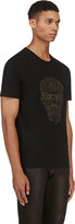 Thumbnail for your product : Alexander McQueen Black Skull & Hands Embroidered T-Shirt