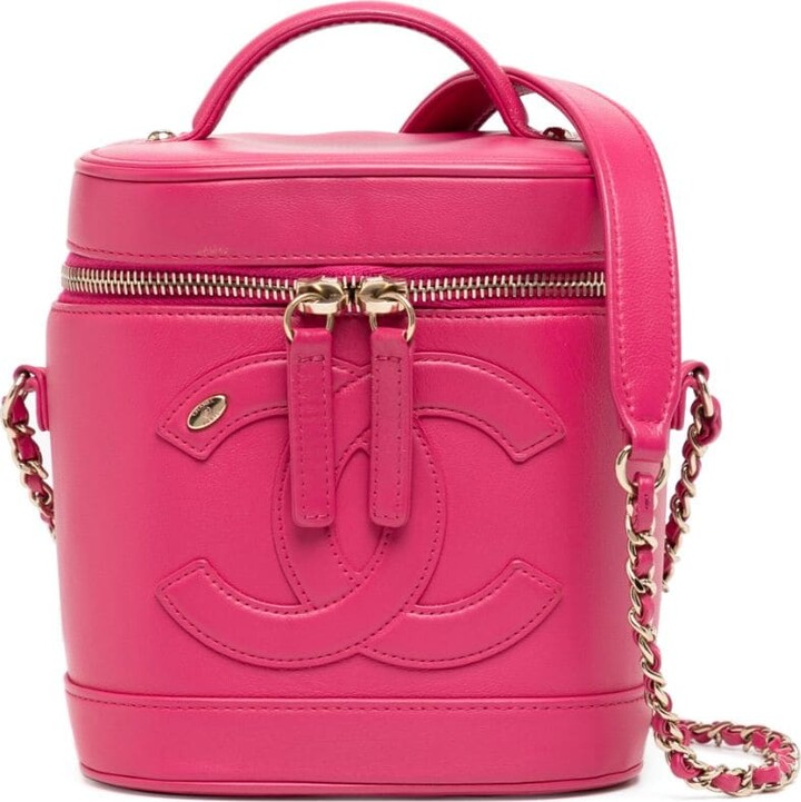 Chanel Pink Lambskin Leather Rectangular Flap Bag Top Handle Shoulder Bags  - ShopStyle