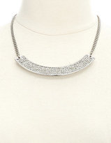 Thumbnail for your product : Charlotte Russe Rhinestone Curved Bar Collar Necklace