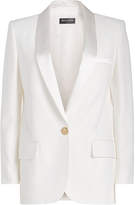 Balmain Crepe Blazer with Embossed Button