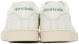 Thumbnail for your product : Reebok Classics Off-White and Green Club C 85 Vintage Sneakers