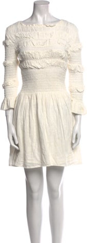 Tach Clothing A-Line Dress Neutrals Three-Quarter Sleeve with Bateau Neckline