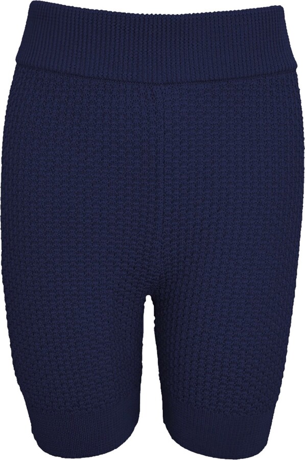 Róu So Lou Knitted Short Blue ShopStyle