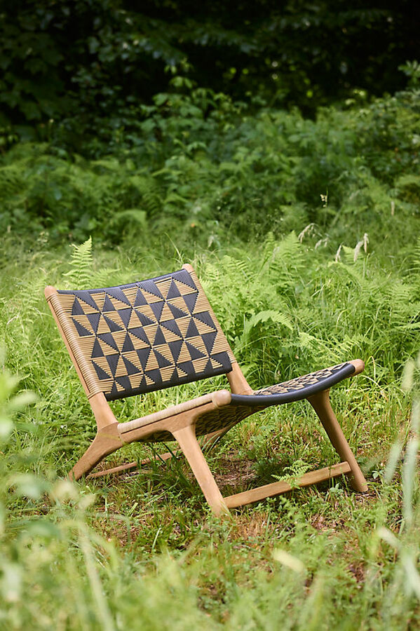 Havana Wicker + Teak Armless Chair