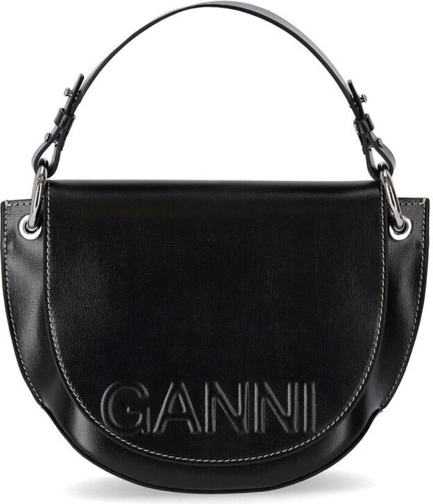 Ganni Banner Saddle Black Crossbody Bag ShopStyle