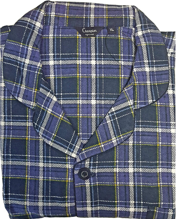 JASON JONES KENTEX MEN'S TRADITIONAL WARM FLANNEL PYJAMA SET THERMAL