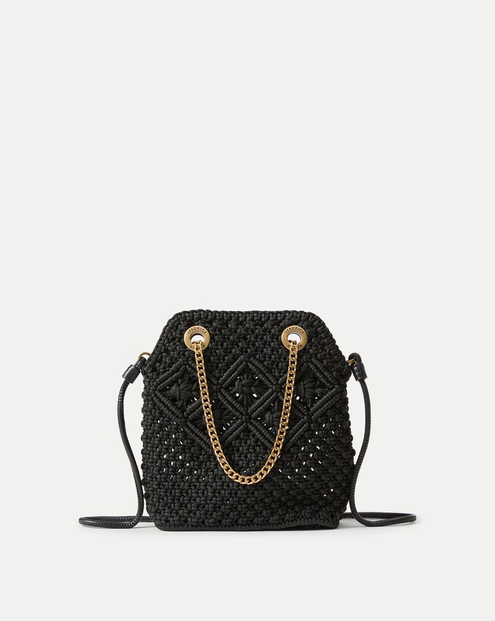 Veronica Beard Small Macramé Slouch Bag