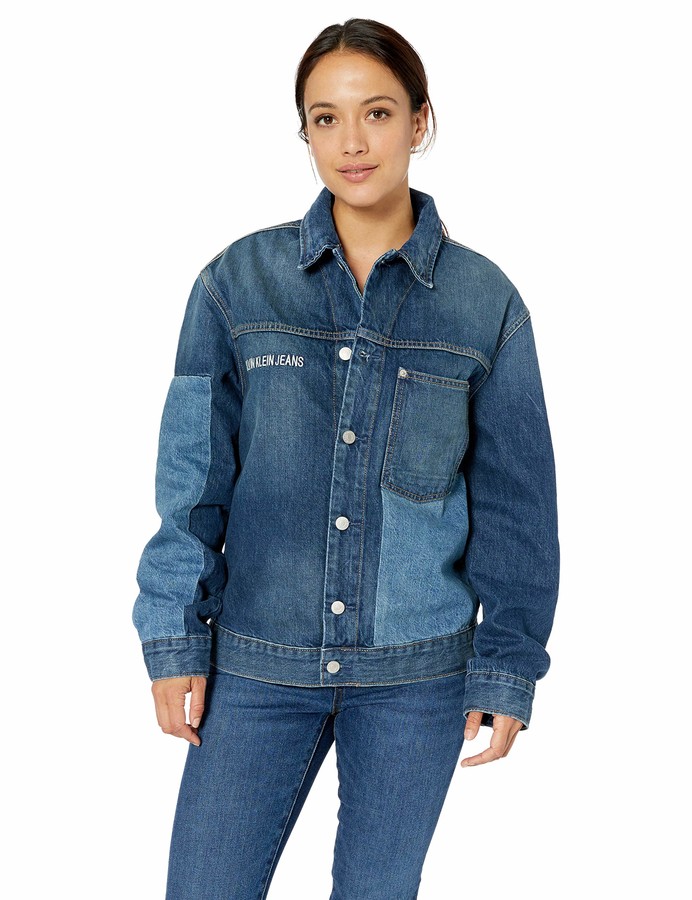 calvin klein women's denim trucker jacket