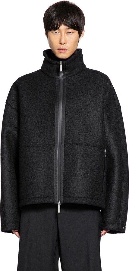 Herno Felt Zip-Up Jacket