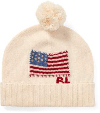 Ralph Lauren Flag Wool Pom-Pom Hat