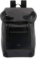 Thumbnail for your product : Givenchy Rider Flannel & Leather Backpack, Gray