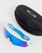 Thumbnail for your product : Oakley Radar EV Path sunglasses in white with prizm sapphire lens