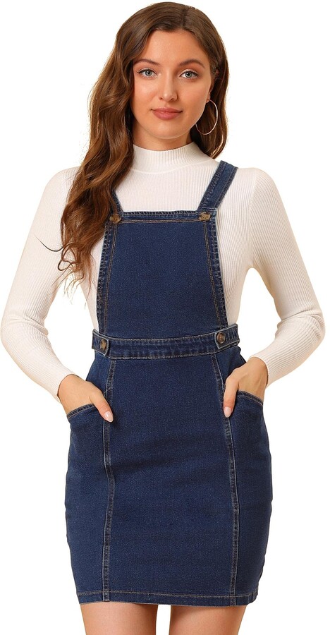 button up overall dress
