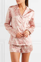 Thumbnail for your product : Stella McCartney Poppy Snoozing Leopard-print Stretch-silk Satin Pajama Set - Pastel pink