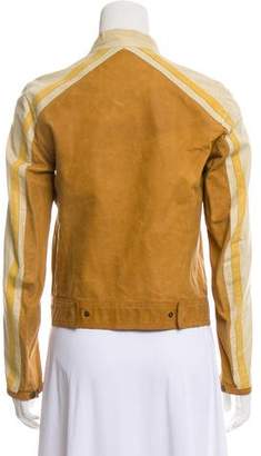 Prada Sport Colorblock Leather Jacket