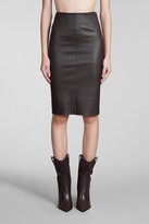 Skirt In Brown Leather 
