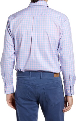 Peter Millar Crown Ease Cooper Regular Fit Stretch Check Button-Up Shirt
