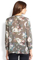 Thumbnail for your product : Joie Aceline Sheer Silk Floral-Print Blouse