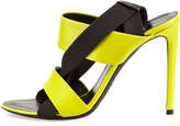 Thumbnail for your product : Balenciaga Elastic Crisscross Slingback Sandal, Jaune Acide/Noir