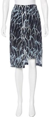 Halston Asymmetrical Printed Skirt w/ Tags