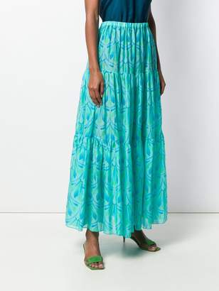 Giada Benincasa printed tiered maxi skirt