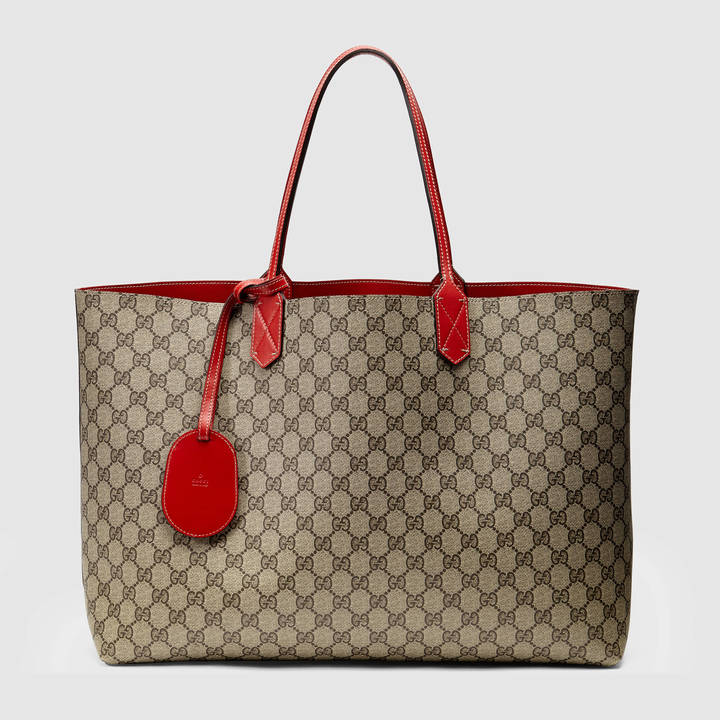 Gucci reversible GG leather tote - ShopStyle