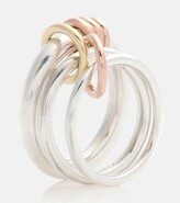 Thumbnail for your product : Spinelli Kilcollin Orion sterling silver and 18k gold linked rings